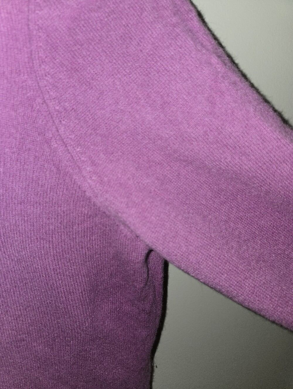 100% Cashmere Orchid Purple Crewneck Sweater L 14-16 Quiet Luxury Lands End Prep - Picture 5 of 10